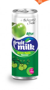 green apple flavour fruit milk